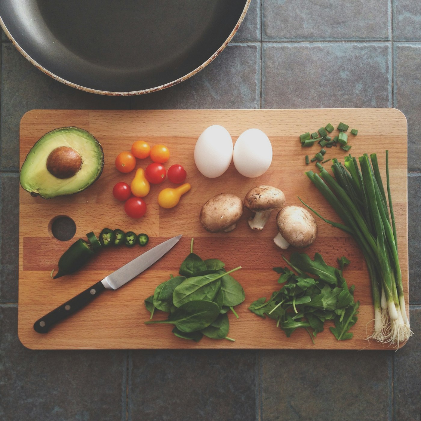 Chopping vegetables