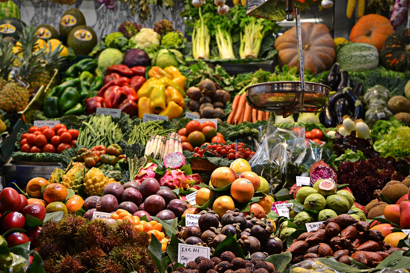 Farmers market produce